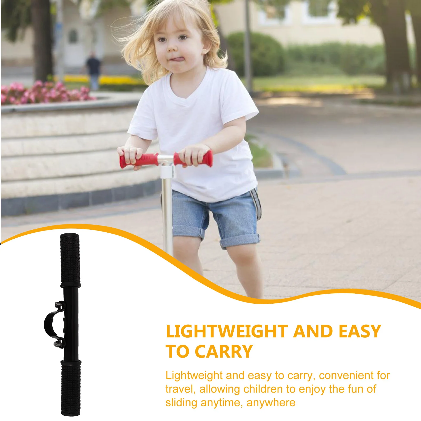 

Portable Adjustable Scooter Handle for Children Bright Color Replaceable Handlebar Lightweight Easy Carry Scooter Grips