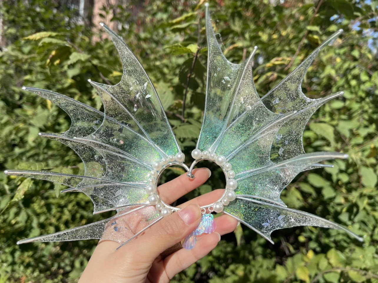 

HOT! Mackerel Ears Mermaid Ears Headgear Accessories Shanhaijing Fish Scale Lolita Elf Ears Fairy Shark Clip Ear Hanging