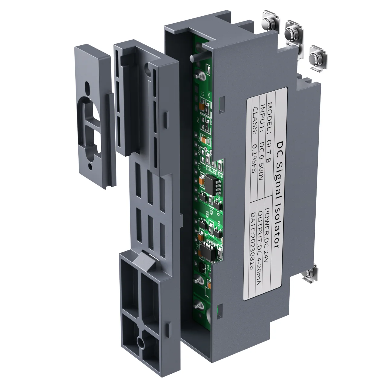 DC Signal Isolation Transmitter Input 0~75mV/4~20mA/0~10V Output 0~5V/-0~10V/20~4mA Multiple Signal Customization GLT-B