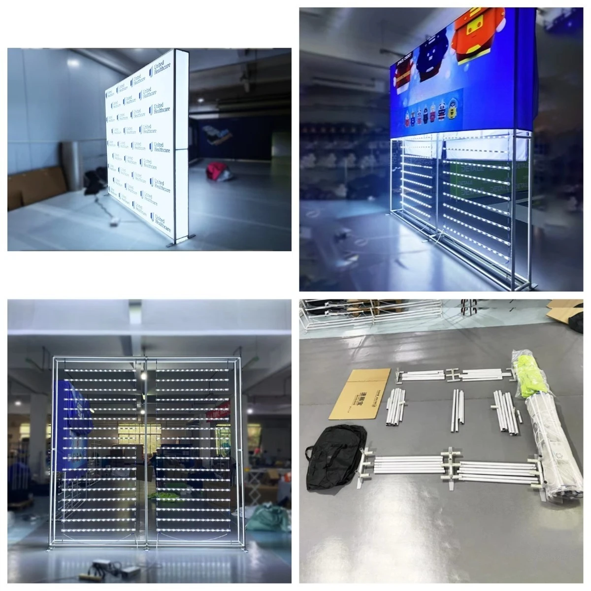 *Portable Aluminum Backlit Display Advertising LED Light Box Fabric Heavy Duty Trade Show Displays Led Tension Fabric Backdrop