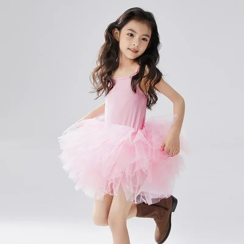 New Girl Ballet TuTu Dress 1-8 Ys Fashion Professional Kids Dancing Party Dress Performance Costume Princess Wedding Dress