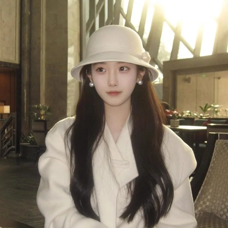 2026 New Hepburn Style Bucket Hat, Women High-end Wide Brim Elegant Fisherman Hat