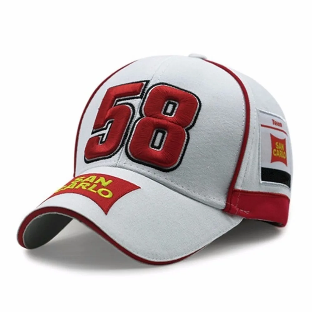 Chapéu de Sol Cotton Racing, Moda 58, Marco Simoncelli, Moto Racer, Snapback