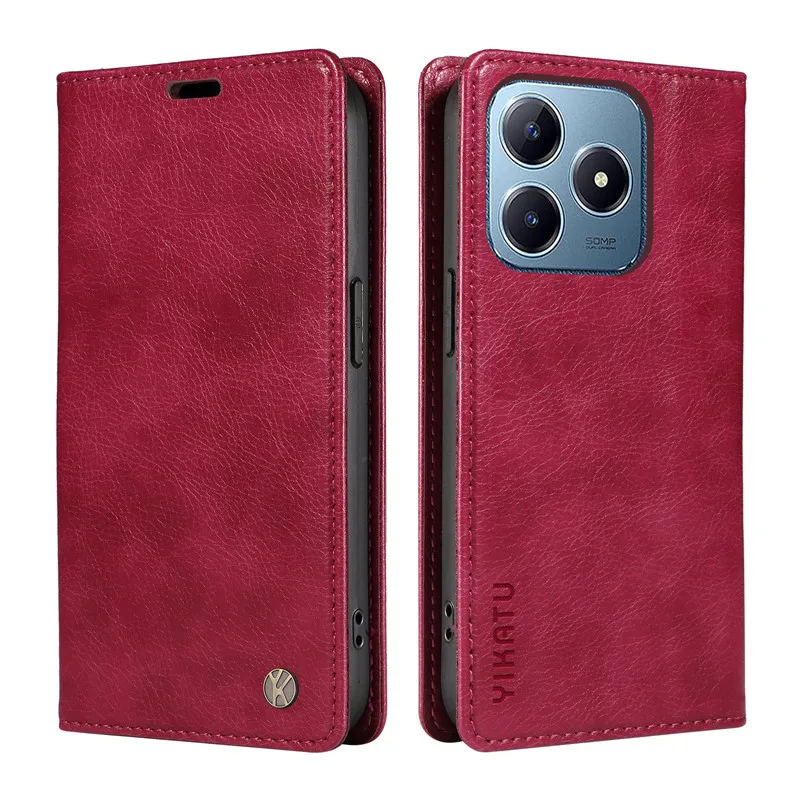 Wallet Magnetic Flip Leather Case For OPPO Realme C61 C63 C65 4G C67 5G C53 C51 C55 RealmeC61 Shockproof Phone Stand Cover Capa