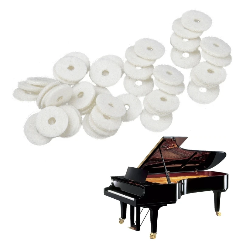 90Pcs Piano Felt Chair Legs Piano Cushion Mini Felt Pads Piano Repair Regulating Washer Piano Repair Parts Replacements 24BD