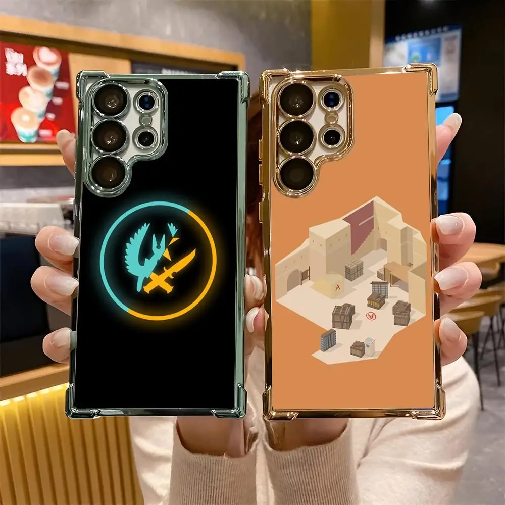 Чехол для телефона Game C-Counter-Strike CS2 для Samsung Galaxy S26 25 24 23 22 21 plus Ultra FE с защитой от падений с четырех сторон.