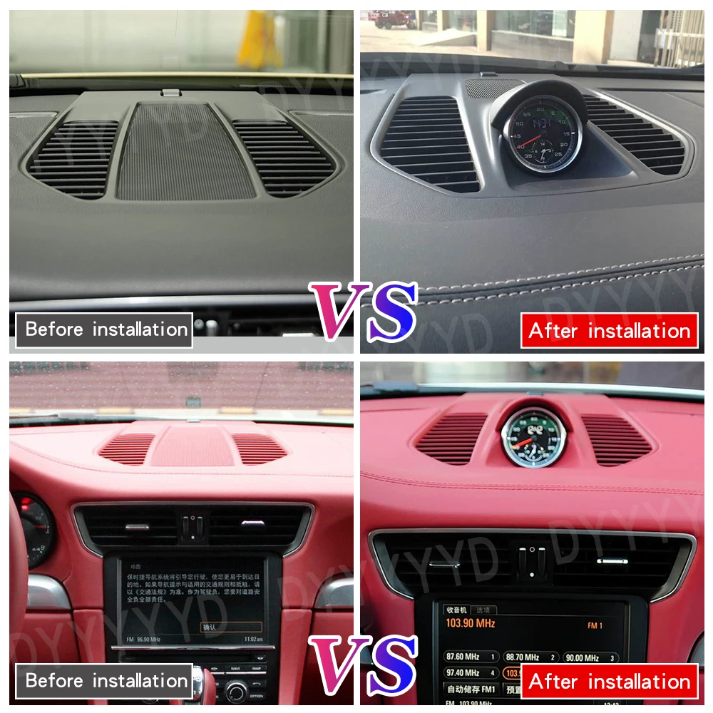 Cronômetro lcd para porsche 911 991 992 12-25, painel de instrumentos, cronómetro esportivo, medidor eletrônico de tempo, acessórios para carro