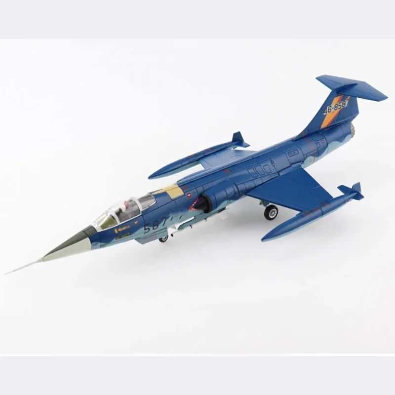 Diecast 1:72 Scale HA1063 F-104 fighter Blue Alloy Finished Simulation Model Static Decoration Souvenir Gifts For Adult Boy