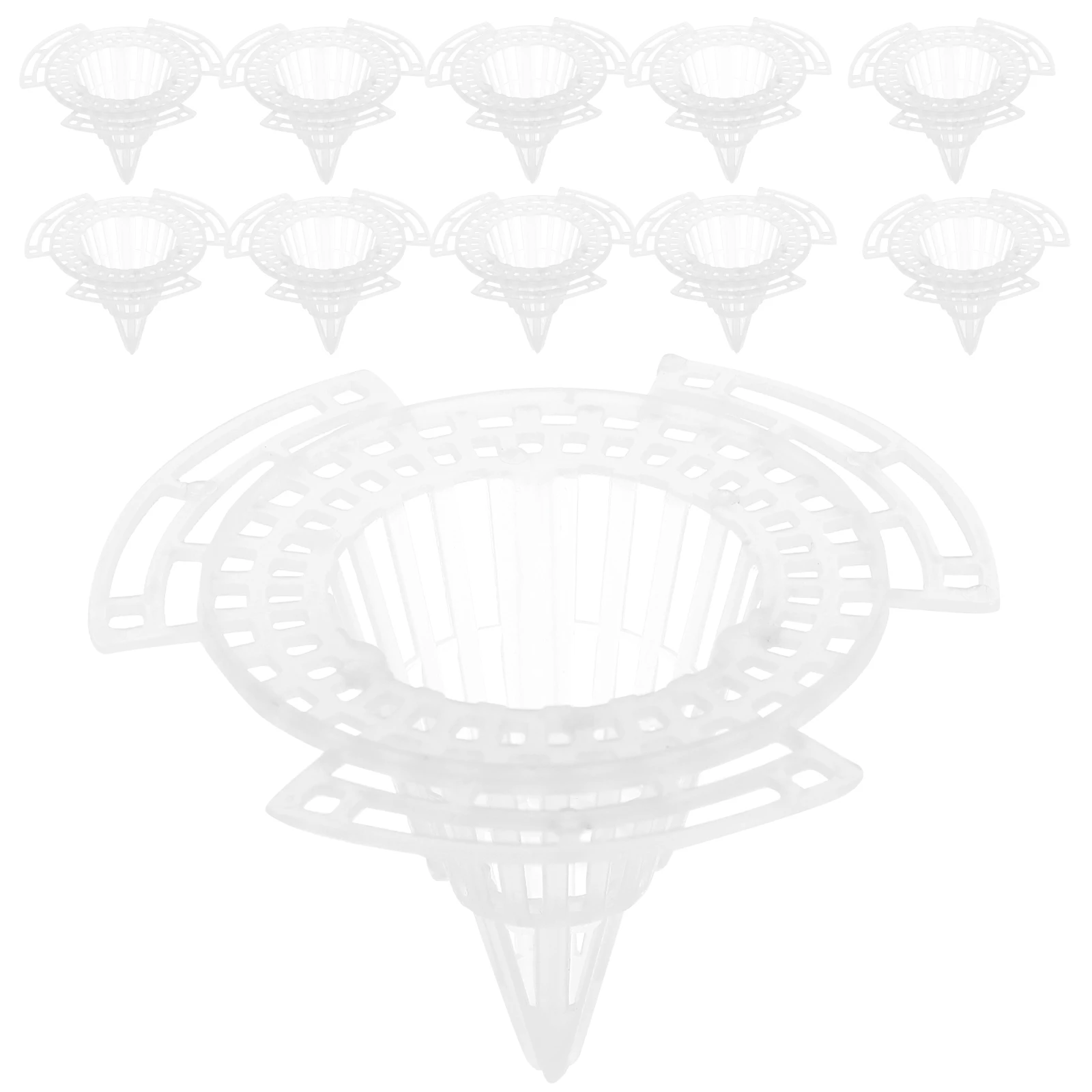 20 Stuks Bloempot Mesh Pads 2.5Cm Kegel Drainage Pakkingen Voor Plant Wortel Bescherming Bonsai Pot Bodem Netto Tuin gereedschap Plastic Mesh