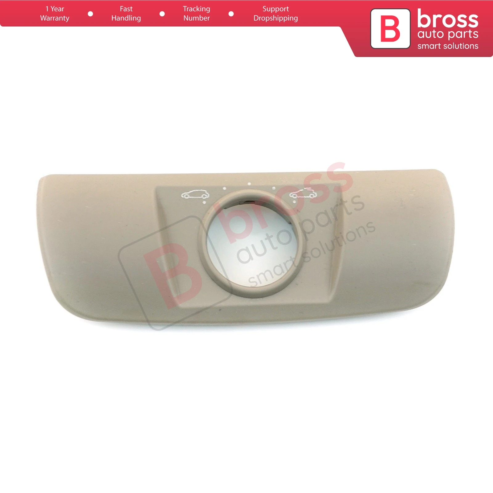 Bross Auto Parts BSR528 Sunroof Control Switch Panel Frame: 8200119893 Beige Color for Renault Megane Scenic Laguna 2