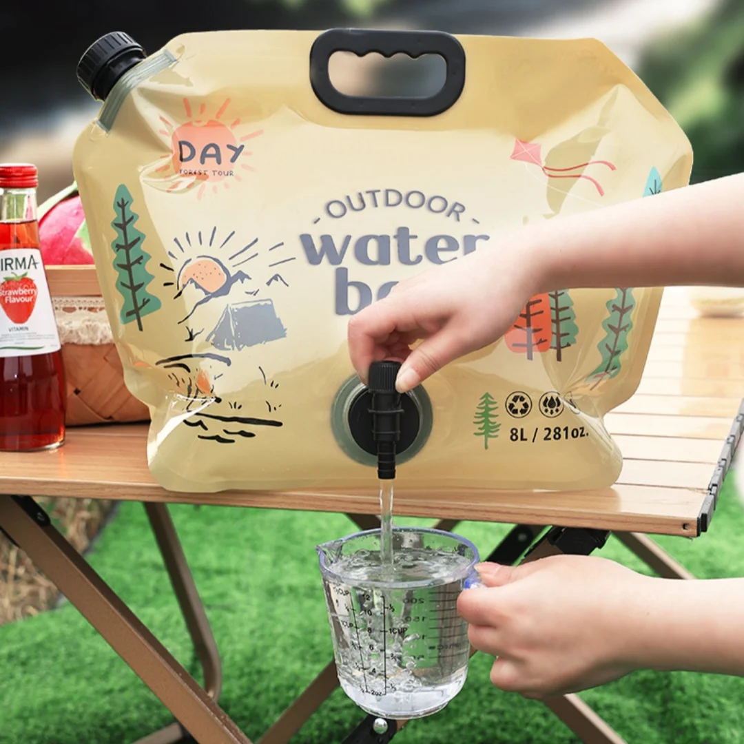 

Сумка для питьевой воды, легко чистящаяся складная сумка для воды, кемпинг, хранение воды, легкий вес для приключений на открытом воздухе, езды на велосипеде, кемпинга