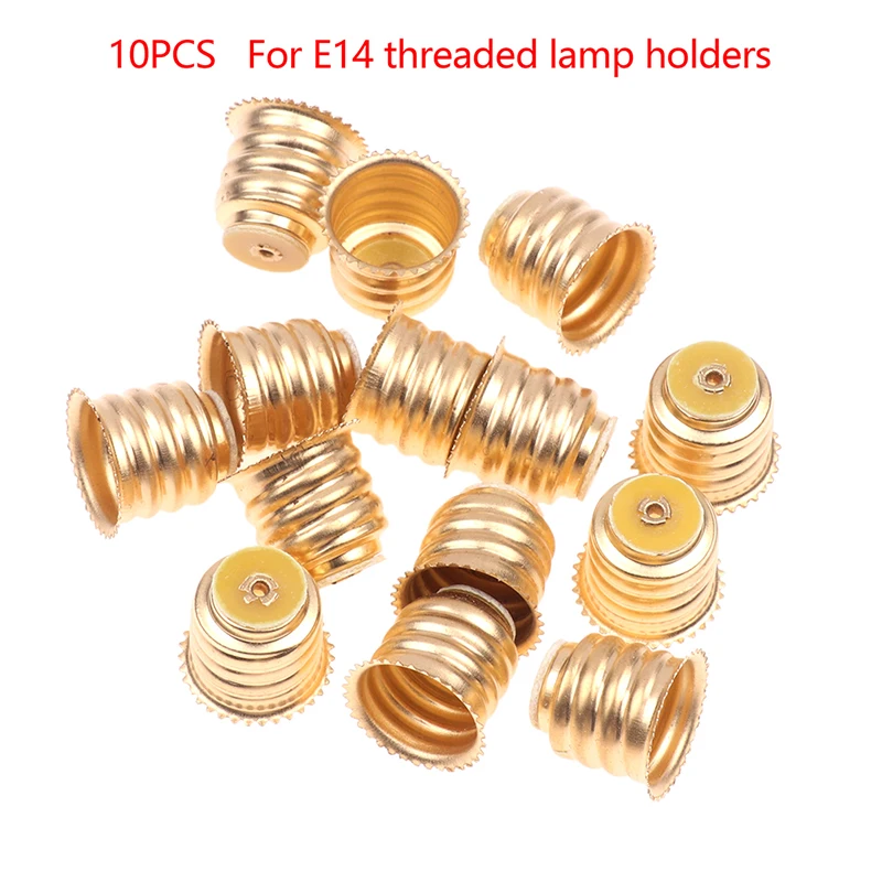 10Pc E10/E14 Screw-Type Copper Lamps Base Bulb Electric Bead Lamp Holder Home Experiment Circuit Electrical Test Accessories