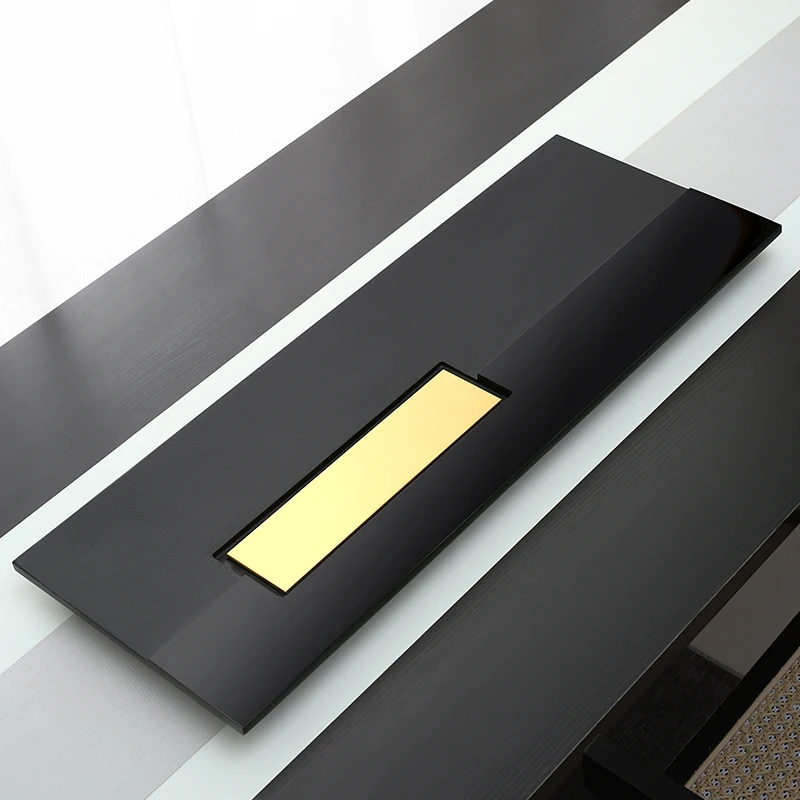 

Luxury Valet Tea Tray Stone Office Pot Drainage Kitchen Rectangle Irregular Black Tea Tray Living Room Bandejas Home Products