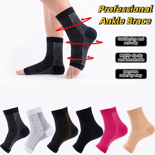 Imagen 1 del producto 2 unids/par Nano calcetines de neuropatía para mujeres y hombres calcetines de compresión para dolor de neuropatía tobillera fascitis Plantar