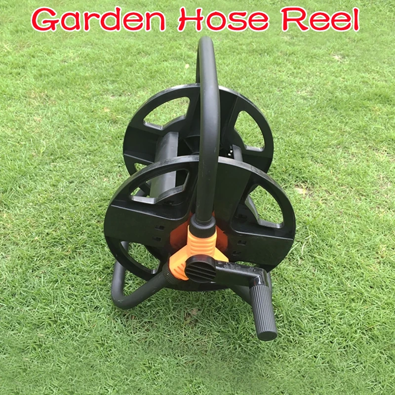 حديقة خرطوم بكرة الحديد ABS حامل خرطوم المياه المهنية لتخزين 164ft 1/2 بوصة انبوب ماء للحديقة الخارجية ساحة الحديقة #3