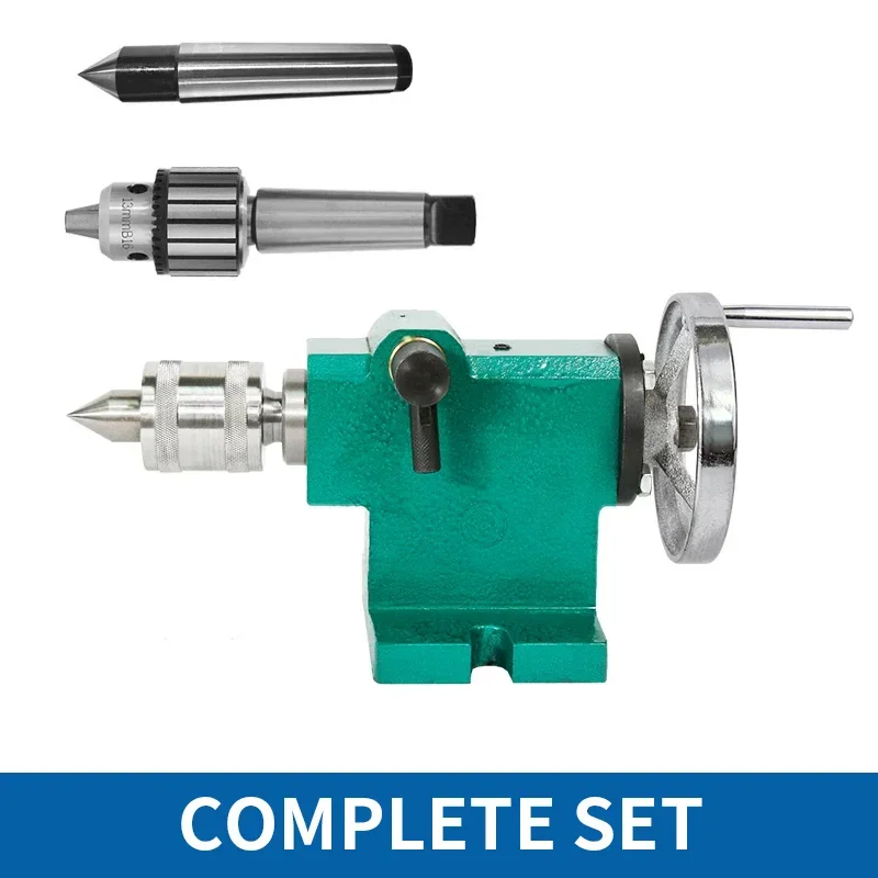 Electric Lathe, Hand-Cranked Tailstock Sleeve, Fixed Center/Drill Chuck, Tailstock Assembly, Moving Mandrel