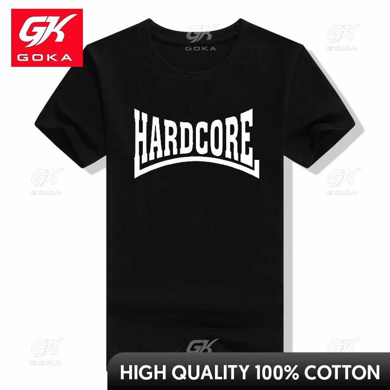 Hardcore T-Shirt Men Fashion Hardcore T Shirt Fashion Casual O-Neck  Tshirts Cotton Tees Short Sleeve T Shirt Camisetas