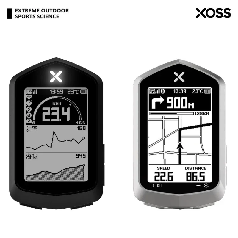 XOSS NAV دراجة الكمبيوتر خريطة الملاحة اللاسلكية الدراجات عداد السرعة GPS مقاوم للماء بلوتوث ANT + الإيقاع سرعة السلطة متر