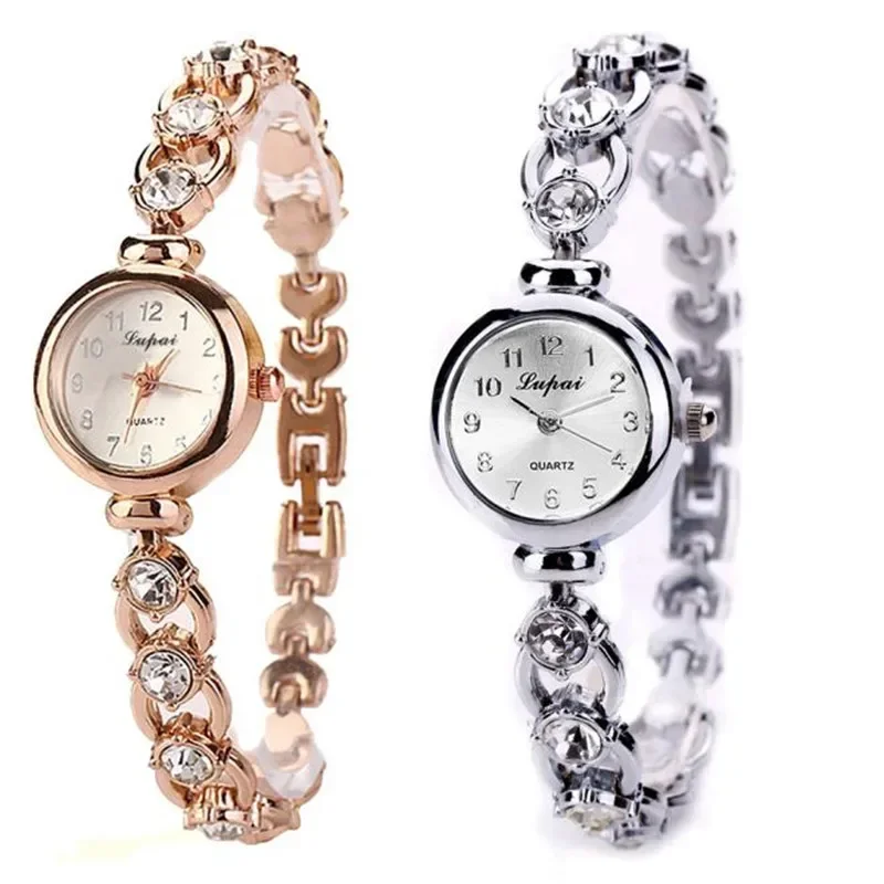 

Ladies Elegant Classic Wrist Watches Women Rhinestones Quartz Bracelet Watch Women's Crystal Small Dial Watch Relogio Feminino