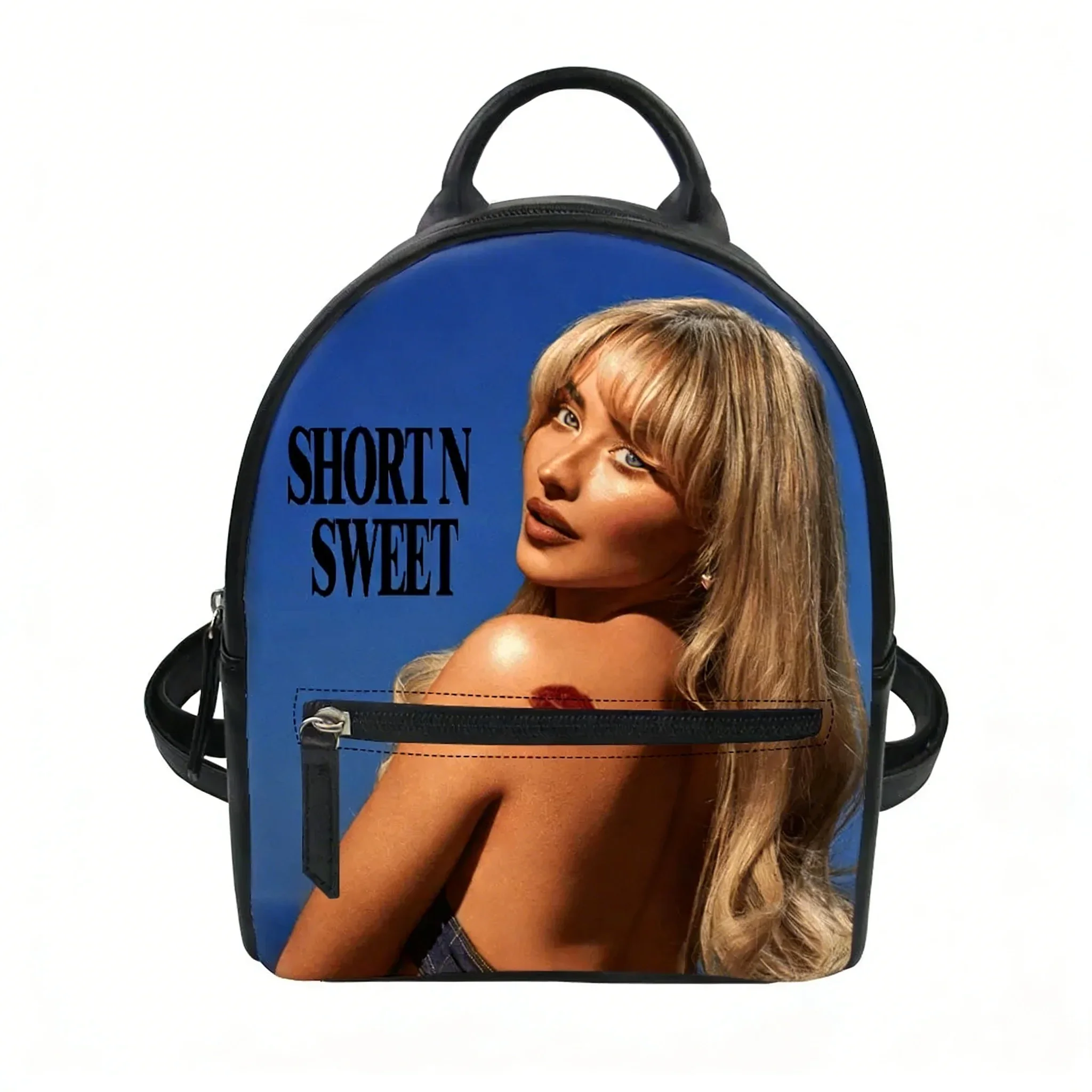 Sabrina Carpenter Singer Actor Custom Backpack Purse Women Carter Schoolbags Double Shoulder Bag Mini Daypack Leather Travel Bag