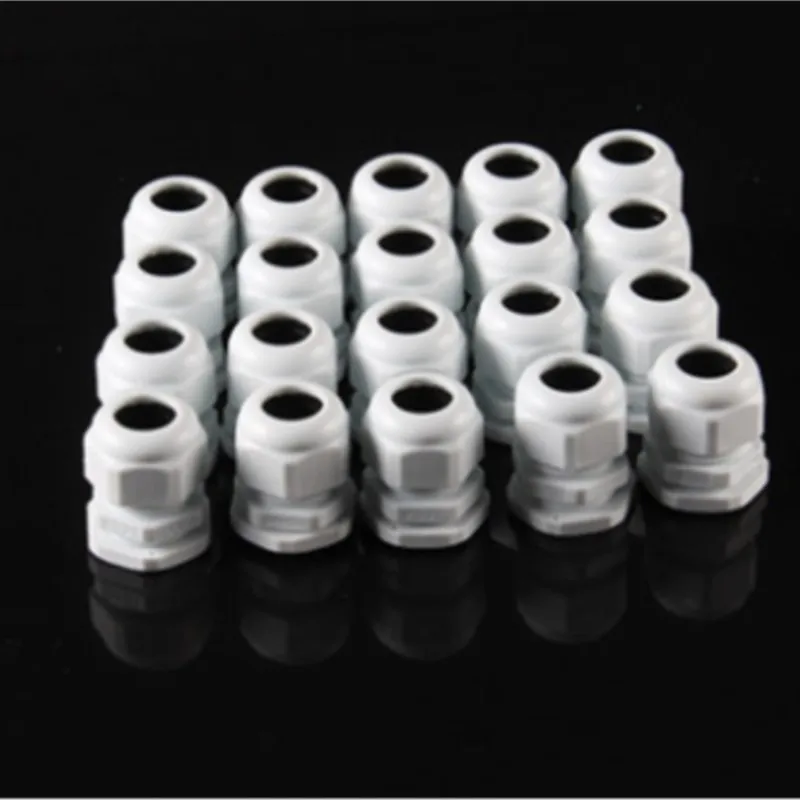 30/50/100pcs Nylon Plastic Waterproof Connector M/PG Type German Gland Head Waterproof Fixed Lock IP67