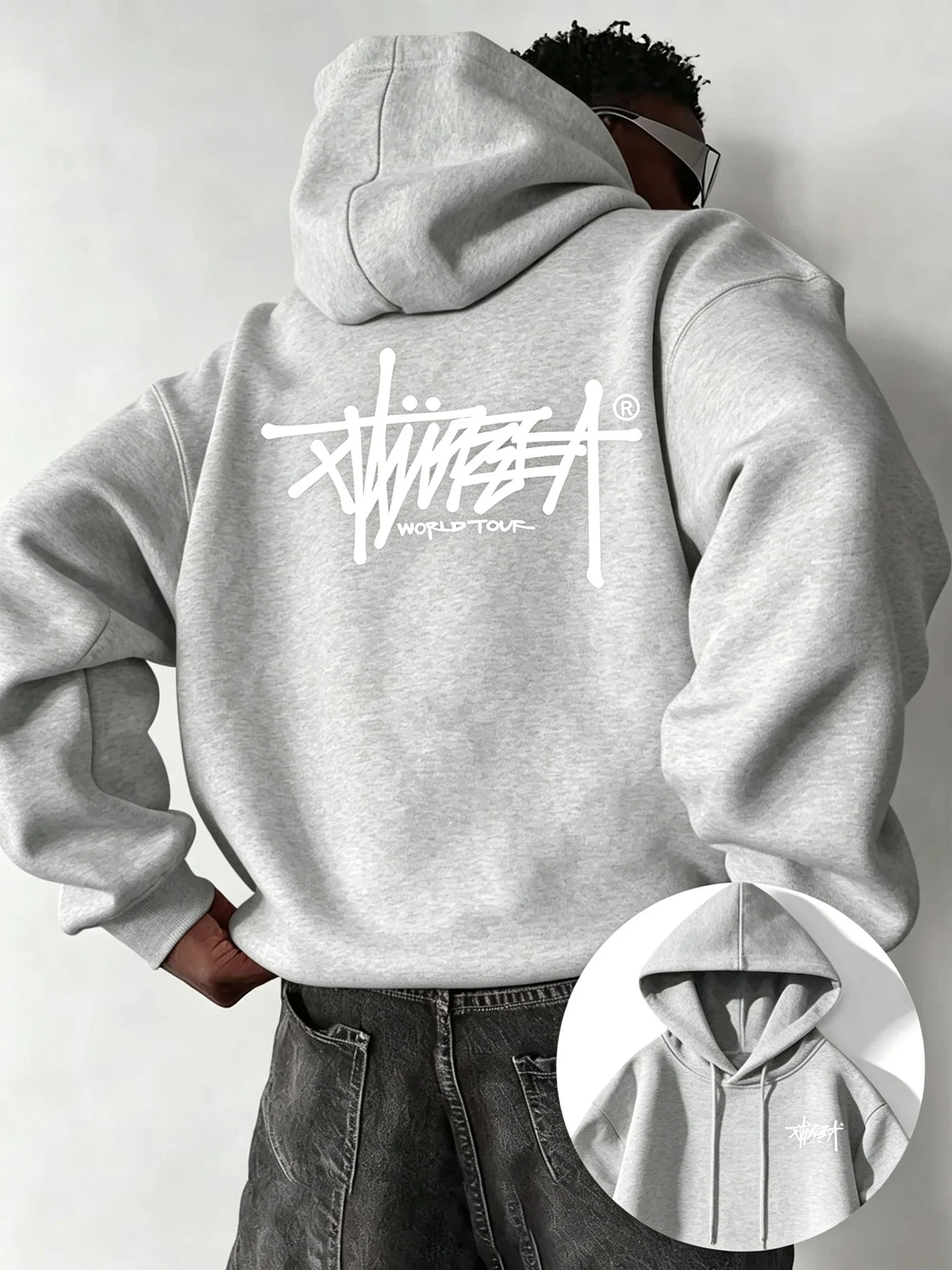 2026 New Unisex Winter Street Urban Style Pullover Hoodie, Angeles Printed Design Durable Fabric Casual Sweatshirt S-3XL