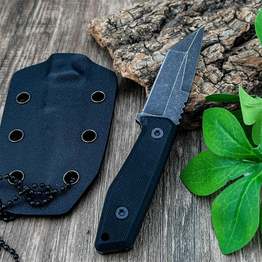 2025 الأكثر مبيعا سكين صيد الدفاع عن النفس شفرة مثبتة ألياف النايلون مقبض أداة تخييم خارجية بقاء سكين جيب تكتيكي