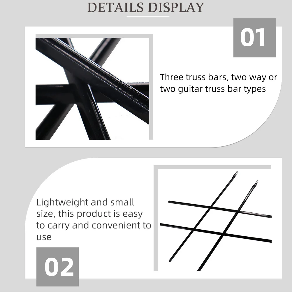 

3Pcs Bidirectional Guitar Truss Rods Durable Iron Material Lightweight Portable for Repair Guitar Truss Rods Bass Supplies