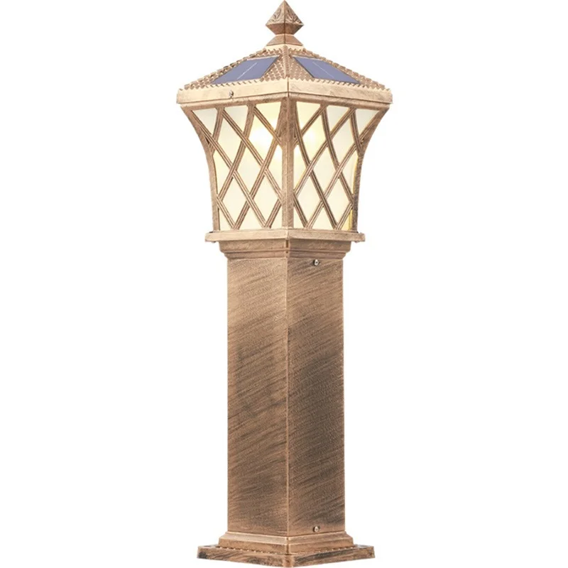 SOFEINA Outdoor Solar Lawn Light Retro Garden Lamp Fixture LED Waterproof Decorative for Home Courtyard