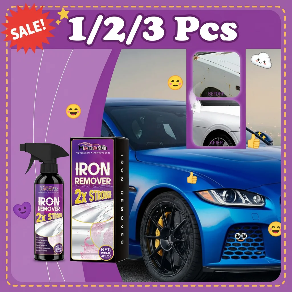 1/2/3Pcs Large Capacity Powerful Car Rust Remover Spray Multi-use Exhaust/Wheel Care, Metal Powder Remover