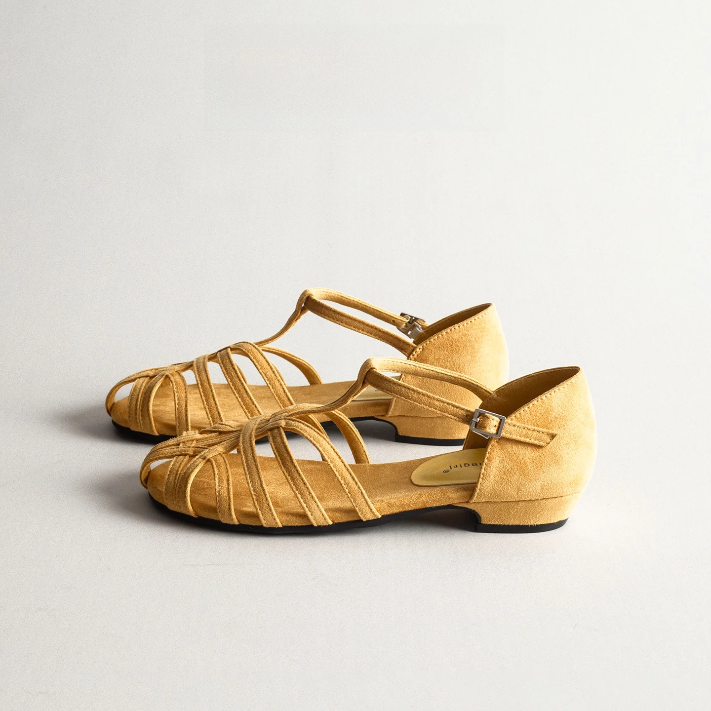 Genuine Leather Roman Sandals Women's Summer Outdoor Hollow Woven Buckle mid Heel Matching Skirts Sandals Comfortable Breathable