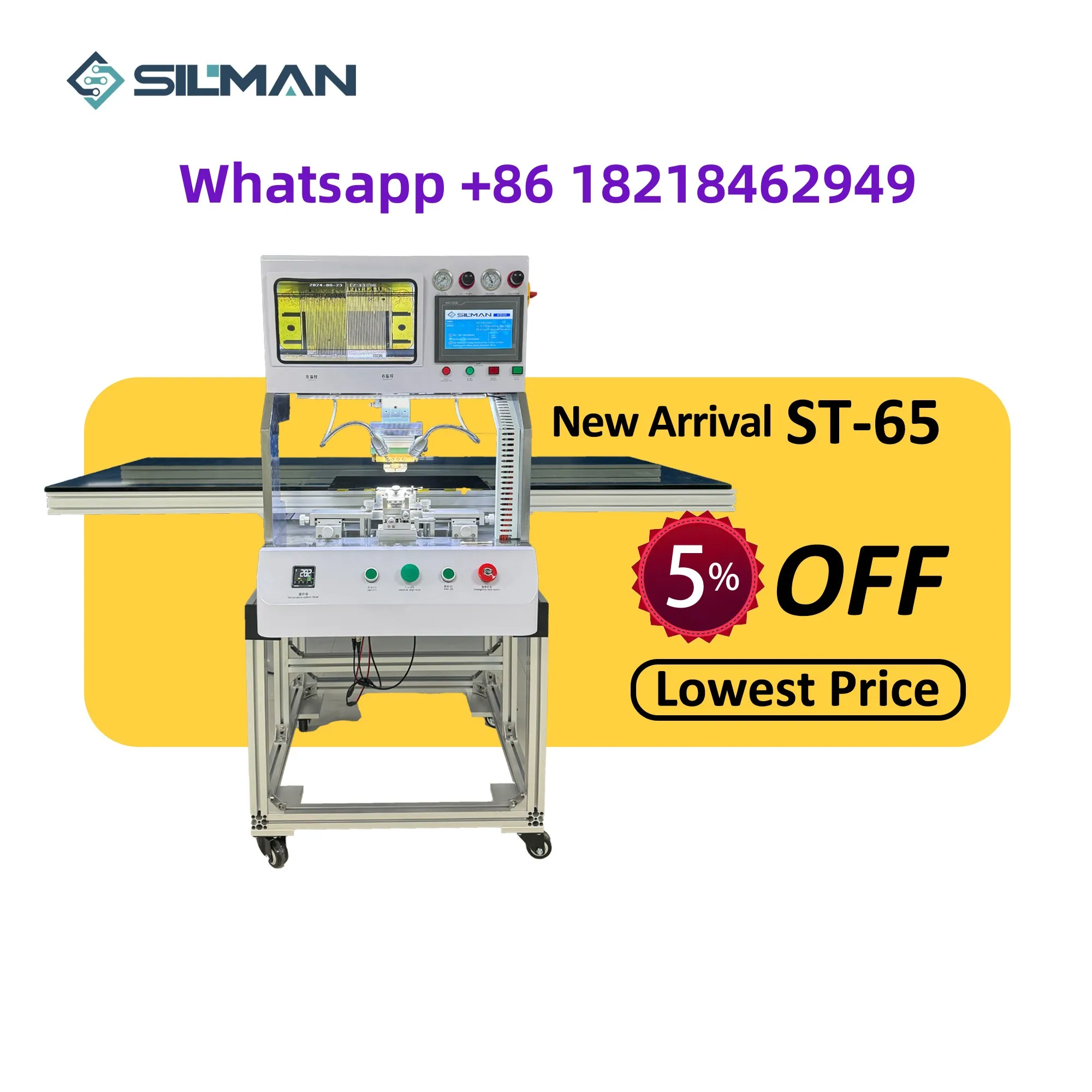 Sliman ST-65 Mini ACF COF Bonding Machine LCD LED TV Laptop Display TAB COG FPC Flex Cable Panel Screen Repairing Device