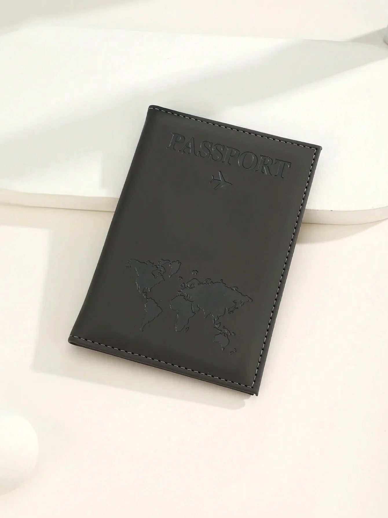 Matte PU World Map Passport Cover Travel Holder