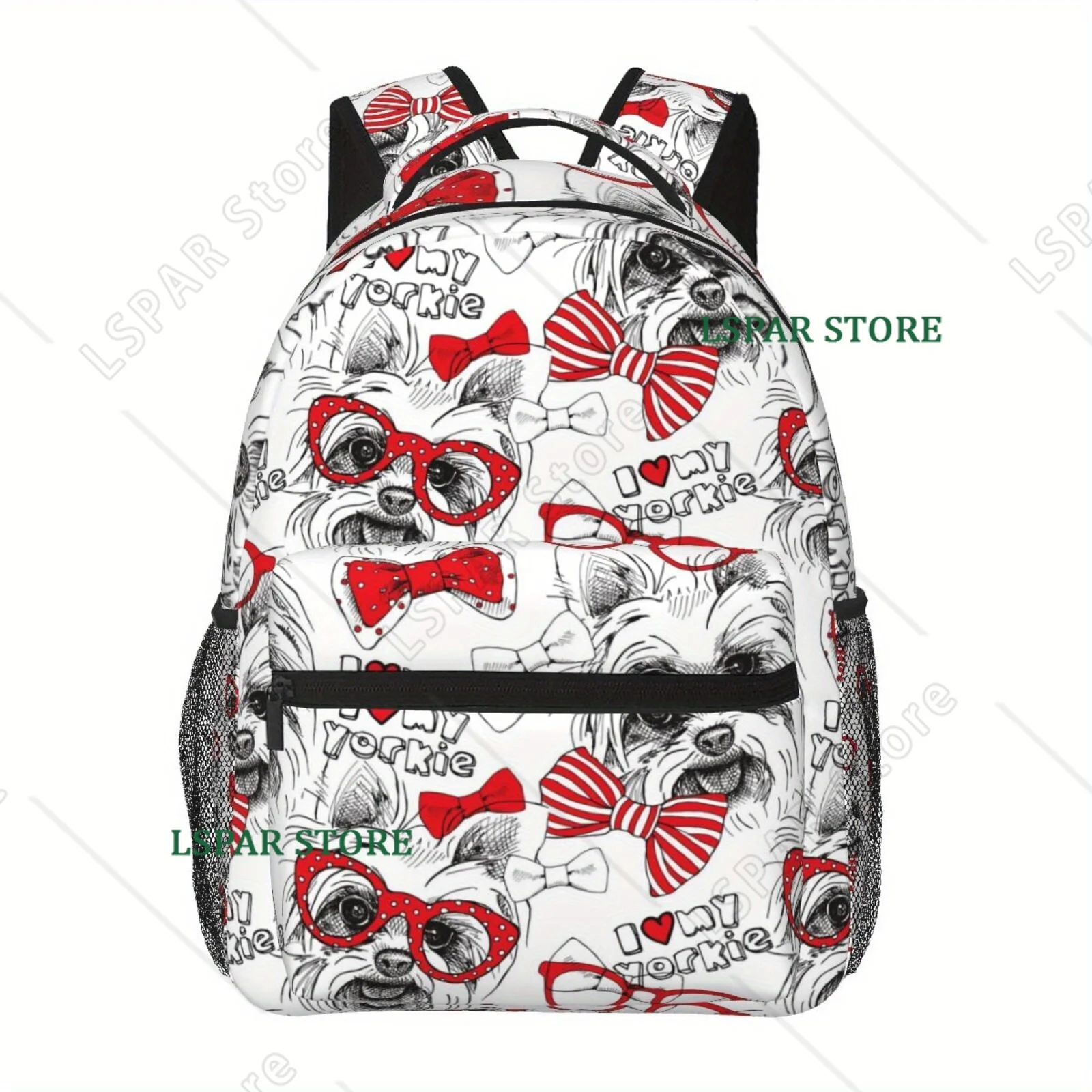 

Pet Lover Yorkshire Puppy Backpack Unisex Casual Laptop Backpacks School Bookbag Travel Hiking Camping Daypack