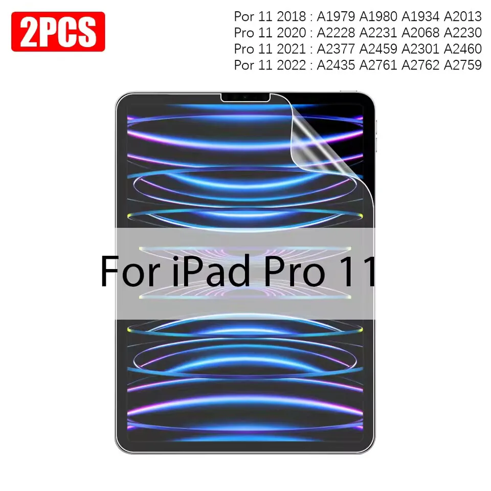 2 Stück iPad Displayschutzfolien mit Papiergefühl für iPad Pro 11 10./11. Generation, iPad 7/8/9. Generation, Air 6 4 5 10.9 13 12.9 M2 M3 M4 Mini6 7 Folie
