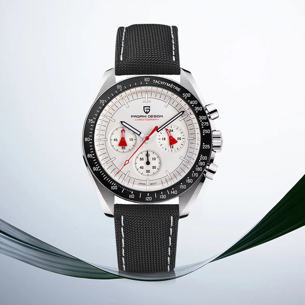 

PAGANI DESIGN Men's Watches Quartz Watches For Man Top Synthetic Sapphire Glass Mirror Wristwatch Chronograph Watch Reloj Hombre