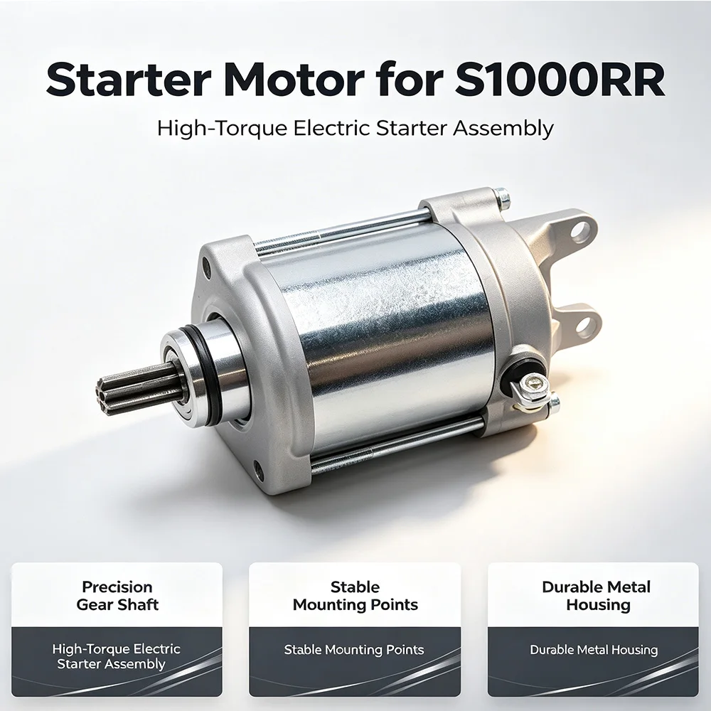 For BMW S1000RR S1000R S1000XR HP4 K46 K47 K49 K67 K42 K60 2008-2020 Motorcycle Starter Motor OEM 12418525346 Replacement Kit