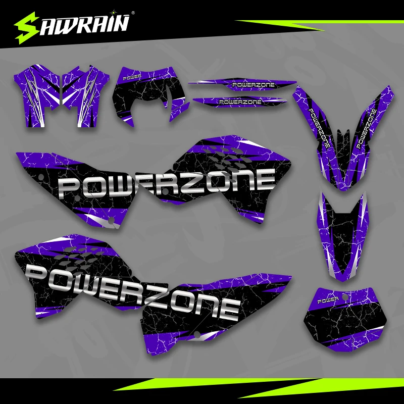 Sawrain Motorcycle Graphics Backgrounds Decal Stickers Kits for KTM 07-10 SXF 08-11 EXC