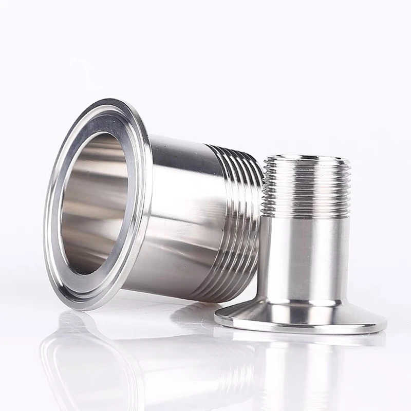 1PCS DN8 DN15 DN20 DN25 DN32 BSP Sanitary Stainless Steel SS304 Tri Clamp Male Threaded Pipe Fitting Adapter 1/2