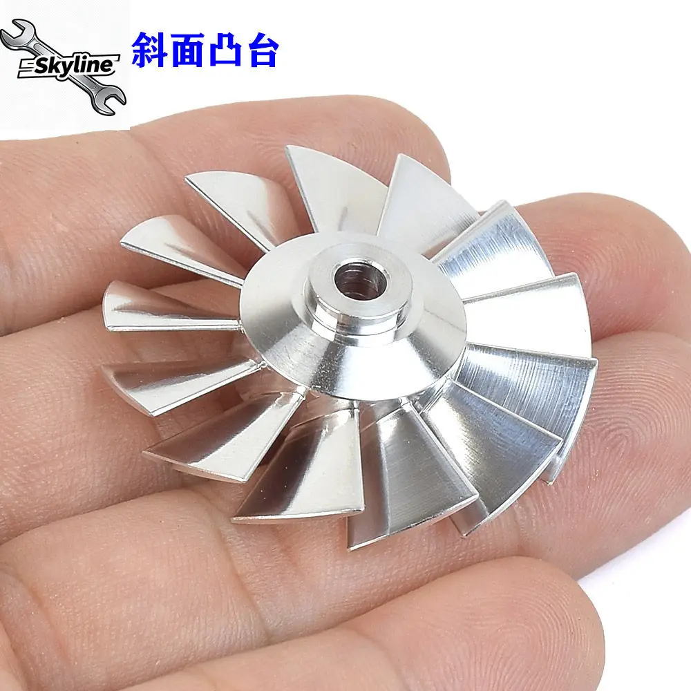 40mm High-Speed Fan Accessory, Precision Machined 38mm Aluminum Impeller 4mm Inner Hole Fan Blade