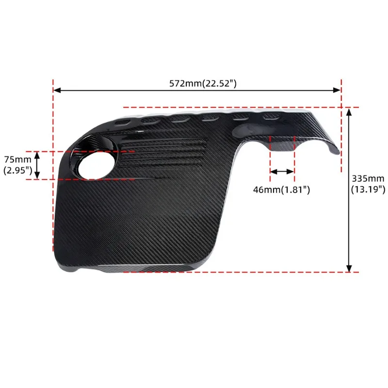 Automotive Carbon Fiber Motorcycle Swingarm Chain Guard Cover Durable Lightweight Material Engine Protection Exterior Decoration