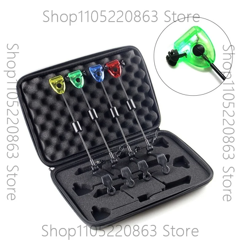 Fishing Bite Alarm LED Illuminated Bite Indicator High Sensitivity Swingers Set With Signal Receiver For Night Fishing Tackle