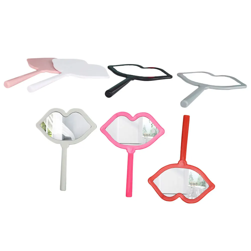 Miroir de maquillage à main, 7 pièces, Surface résistante à l'usure, Compact, léger, facile à transporter pour les voyages en plein air, Routine quotidienne