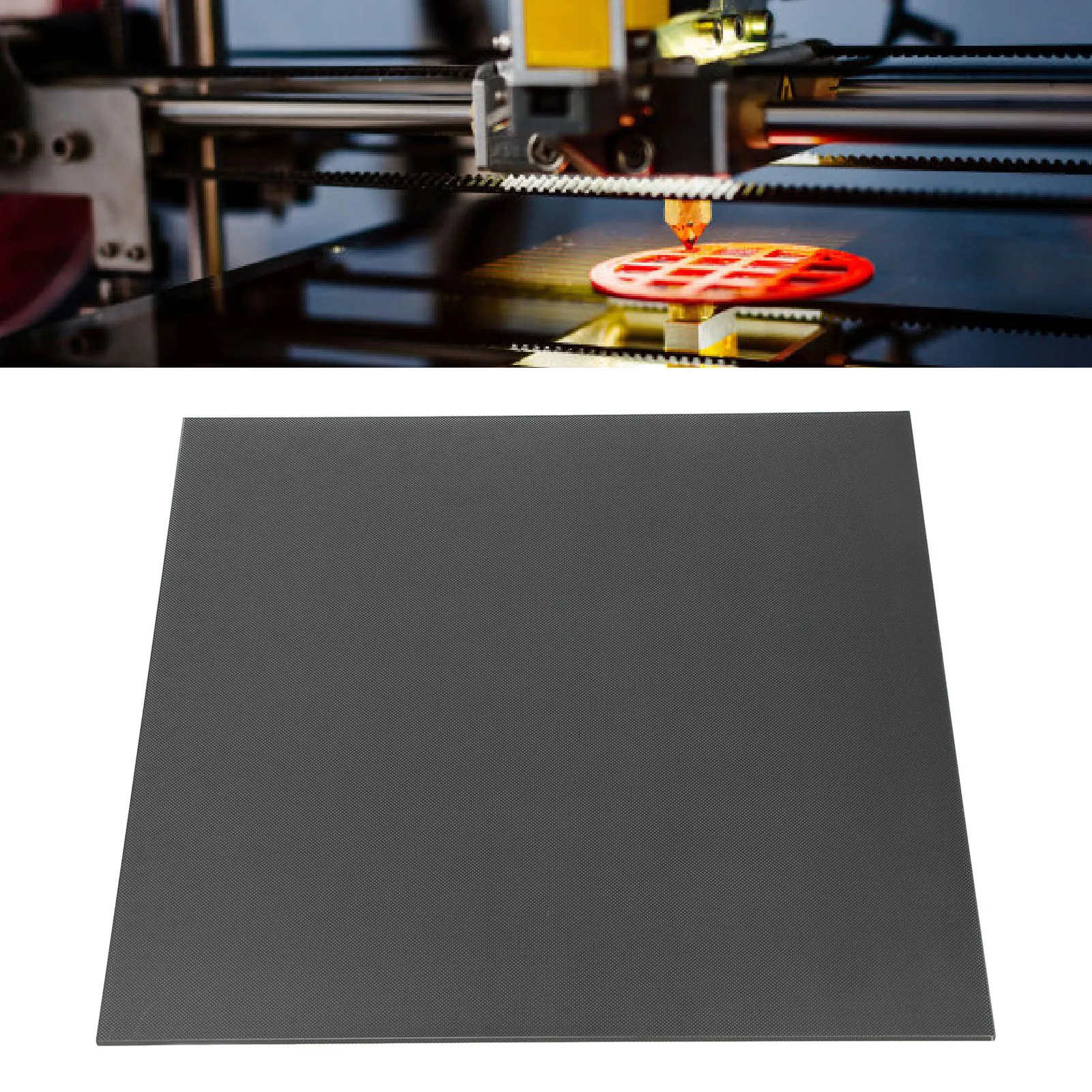 

3D Printer Build Plate Build Plate 377x370x4mm Porous Coating Special Glass Printing for Ender 5 Plus Glass Build Plate