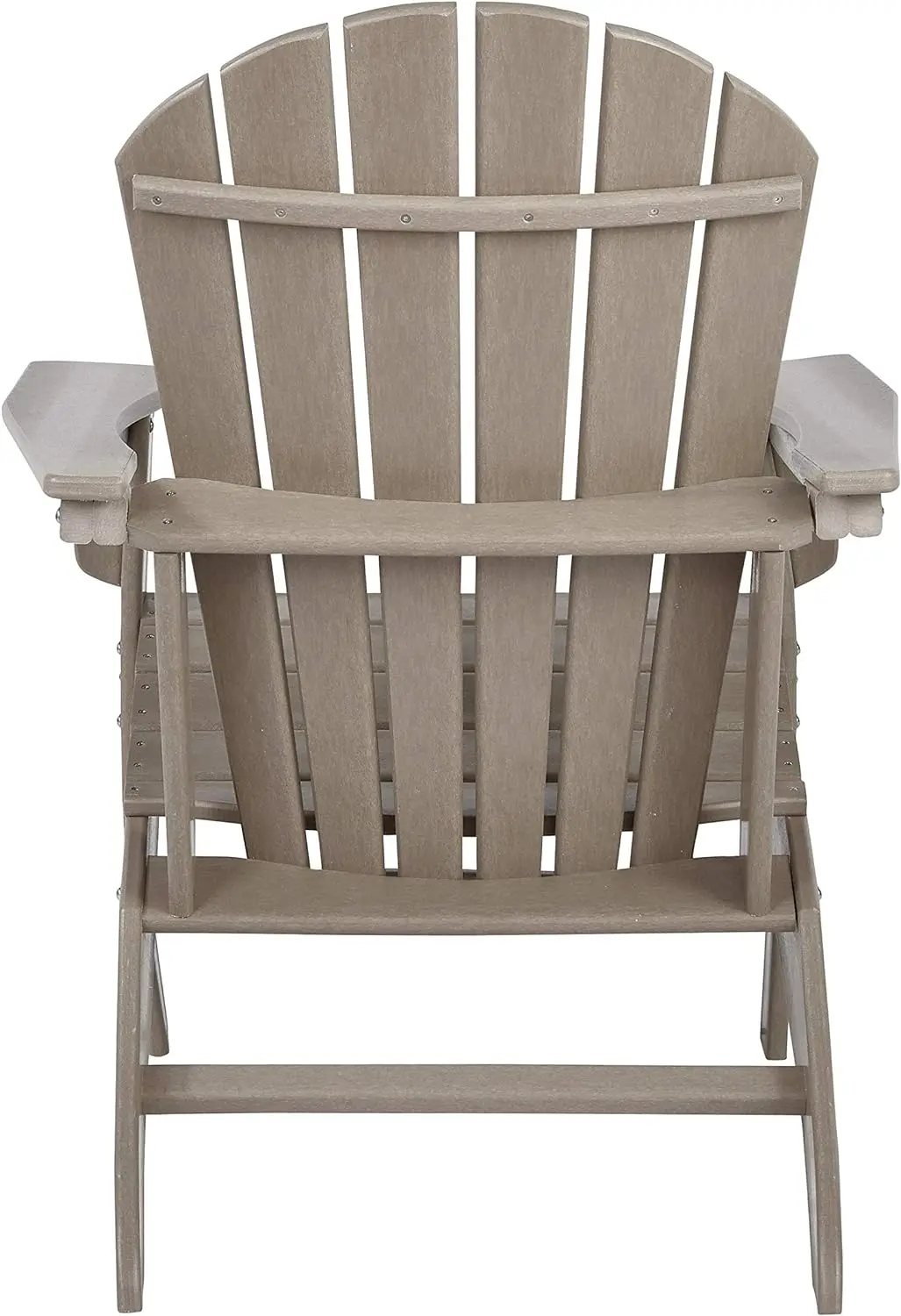 Ashley Sundown Outdoor Pátio Adirondack Cadeira, HDPE, castanho claro, Assinatura Design, Tesouro