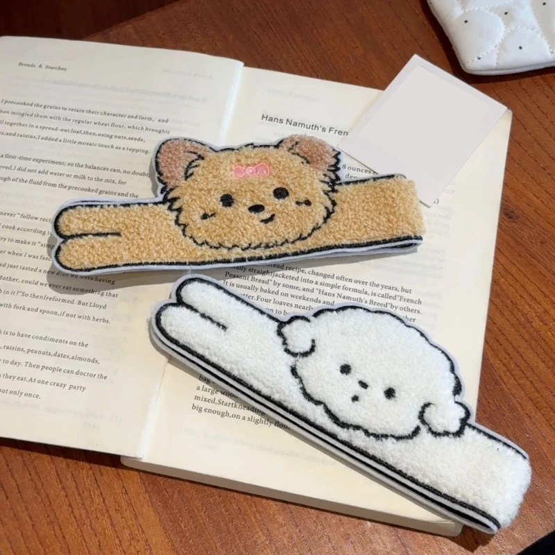 4-Piece Hook-and-Loop Hair Patches Set with Wide Nylon and Assorted Animal Motifs for Fringe, Loose Hair, Makeup, and Y08E