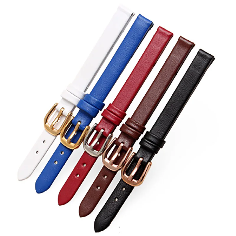 Cowhide Watch Bracelet Women fashion Watchband Wristwatches Mini Band 6mm 7mm 8mm 10mm 12mm 14mm Small Size Watch strap