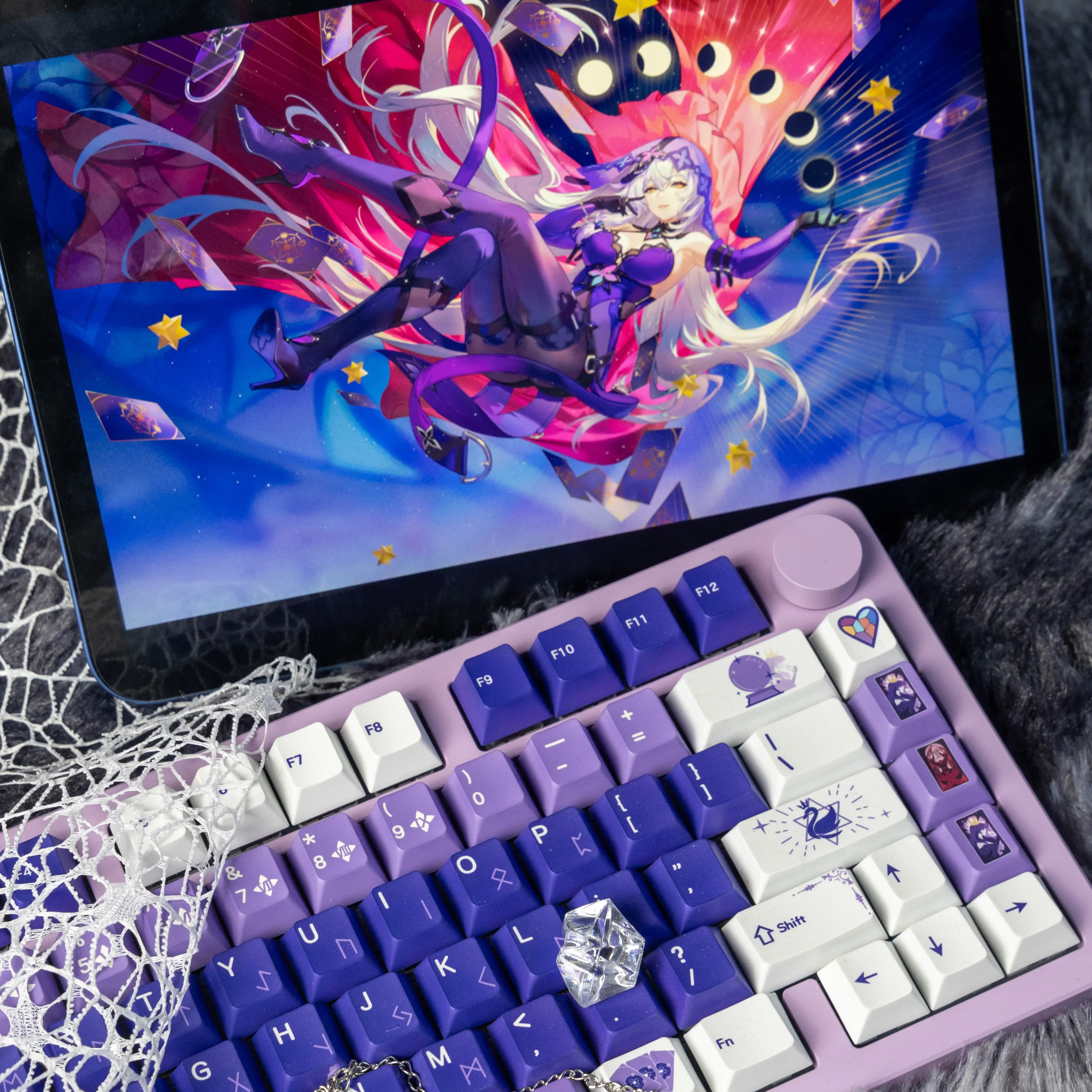 

Black Swan keycap 143 keys Original height five-sided sublimation high content pbt keycap