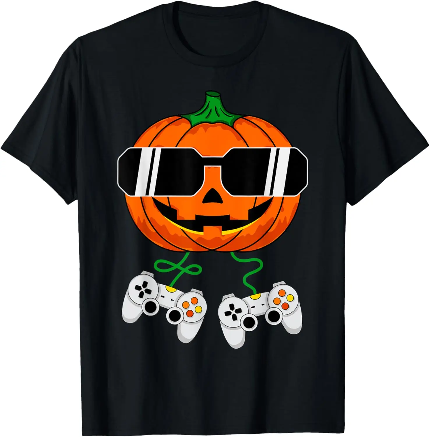 Halloween Jack O Lantern Gamer Boys Kids Men Funny Halloween T-Shirt