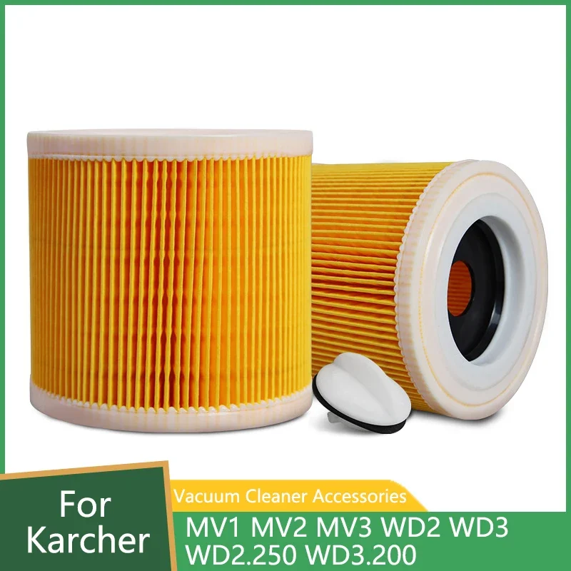 HEPA Filter For Karcher Vacuum Cleaners Parts Cartridge Dust Filters WD2.250 WD3.200 MV2 MV3 WD3 Karcher Replacement Accessories